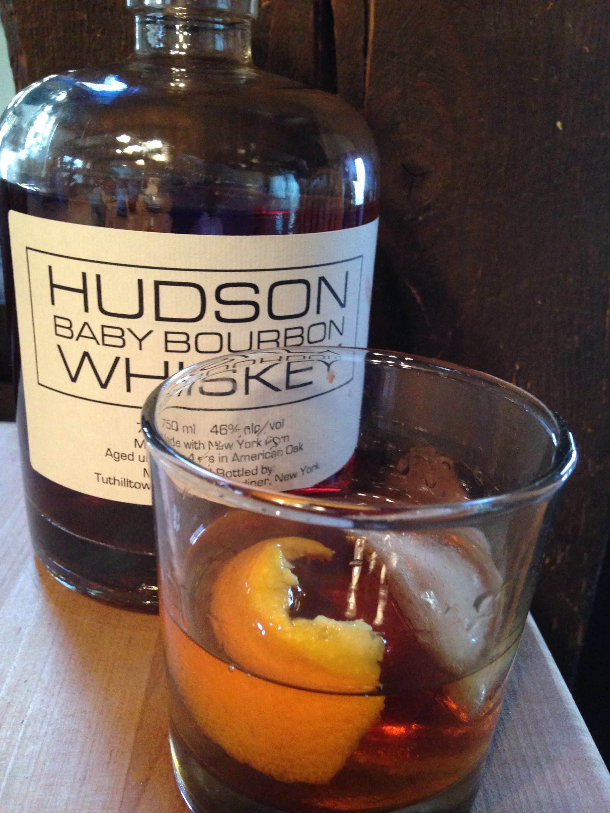 Maple Old-Fashioned using Hudson Baby Bourbon