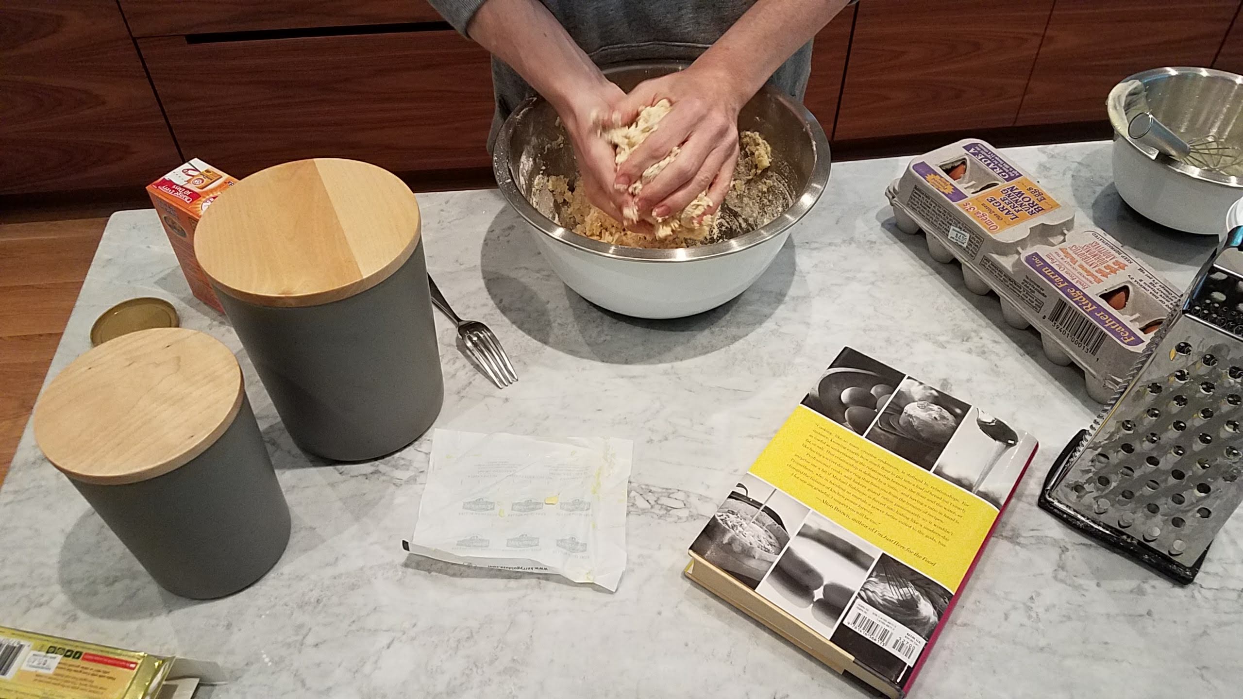 Making Strawberry Shortcake Scones with fresh picked strawberries!