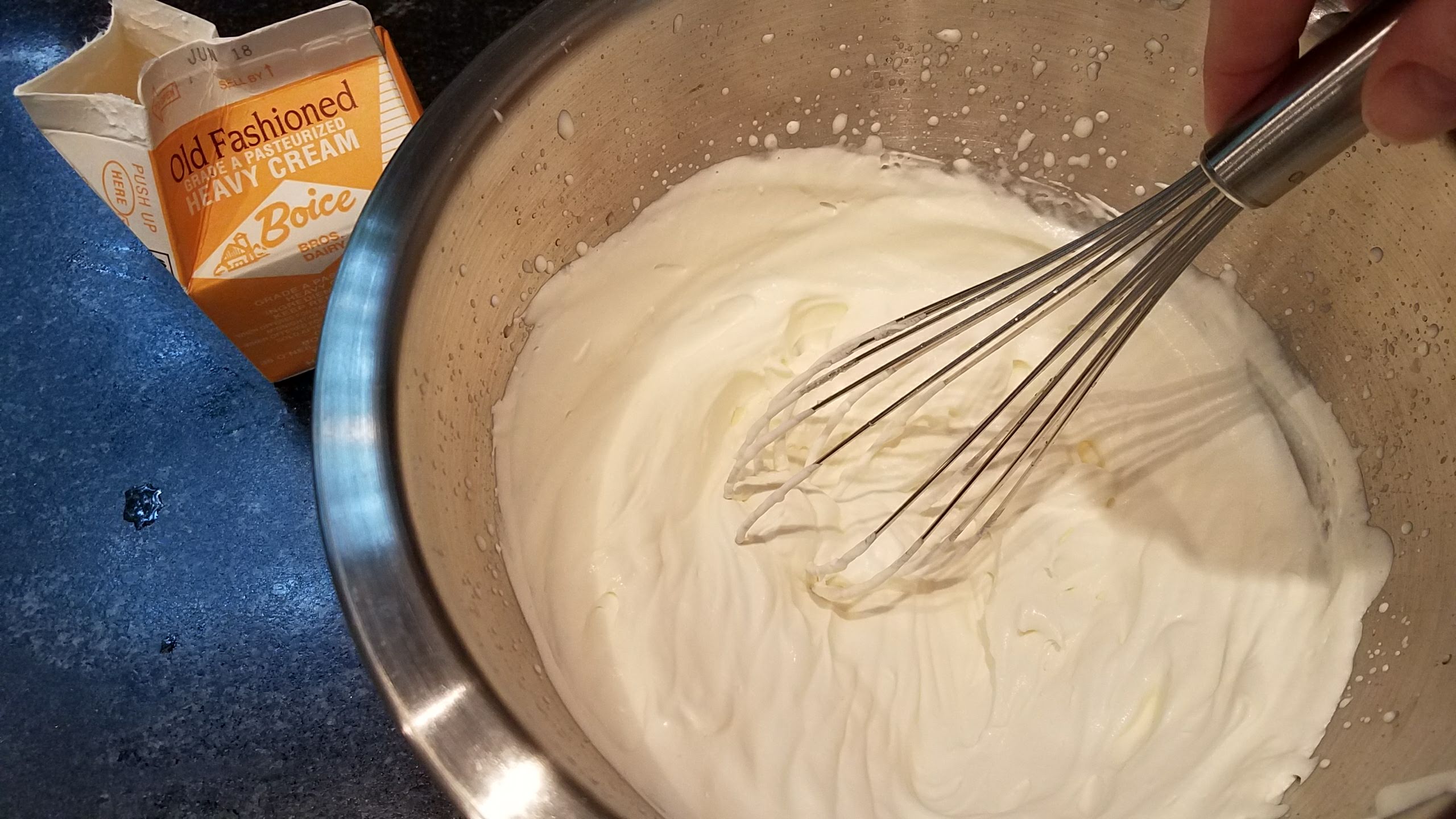 Making Strawberry Shortcake Scones with fresh picked strawberries and whipped cream!