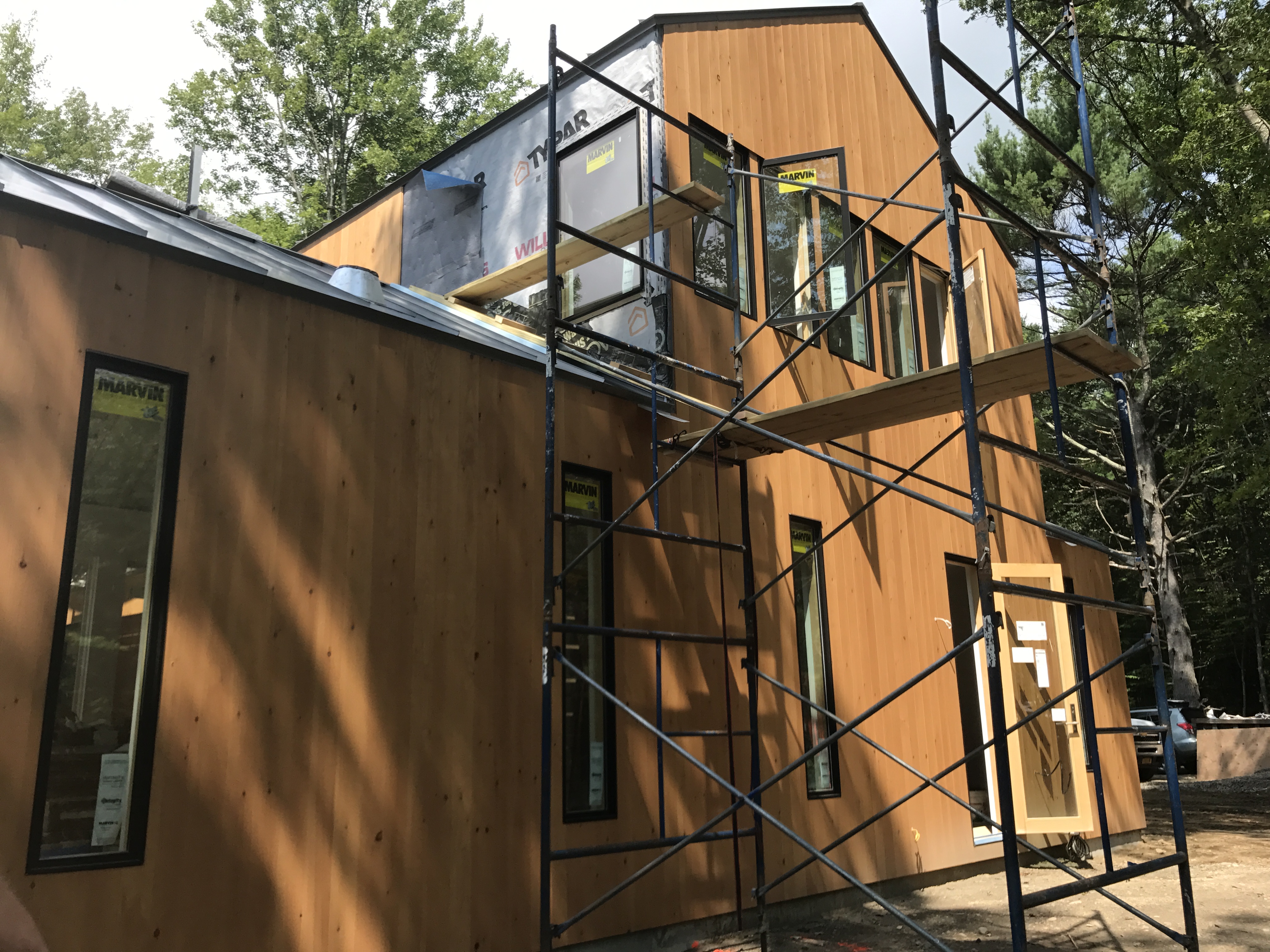 Modern Home Under Construction - New Homes in the Hudson Valley - Chalet Perche Construction Update