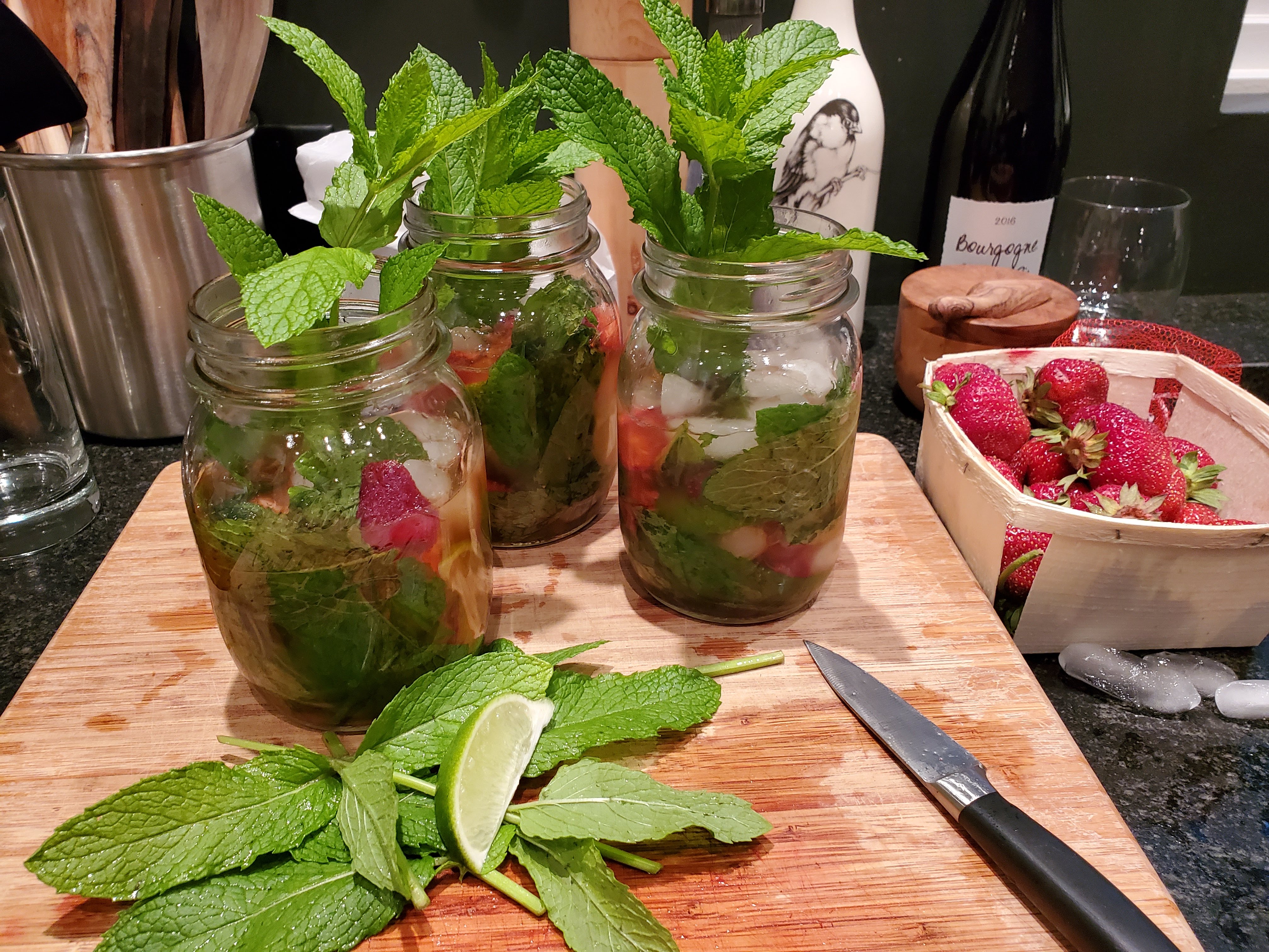 Crafting Cocktails - Strawberry Mojitos