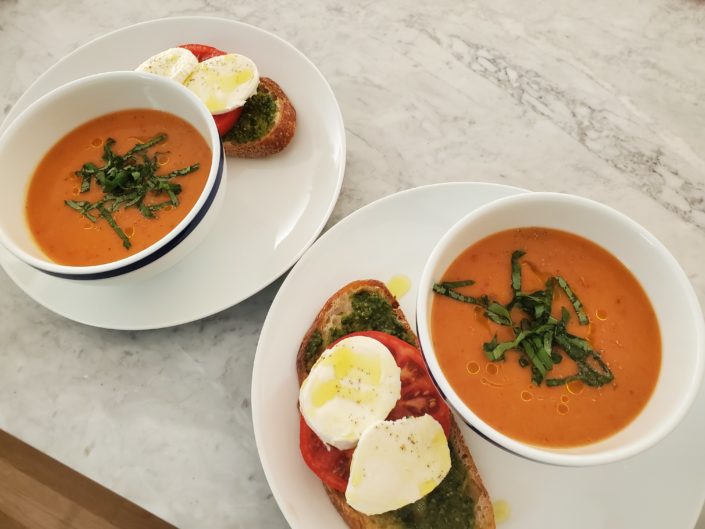 Farm-to-Table: Watermelon Gazpacho + Peach Gazpacho