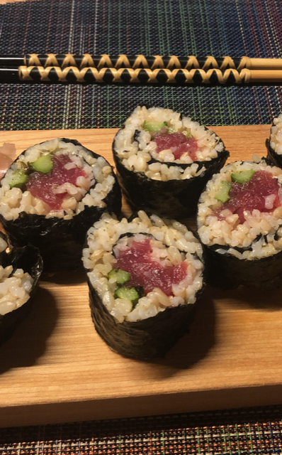 Tuna and Asparagus Sushi Roll - Montauk Catch Club