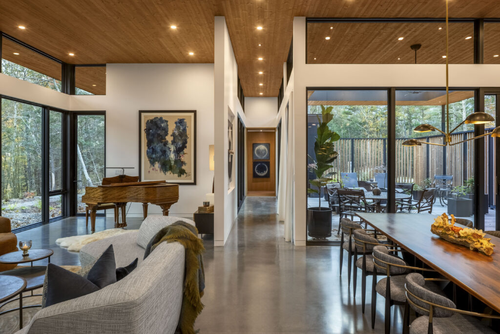 Fermata includes a central corridor that runs through the home.